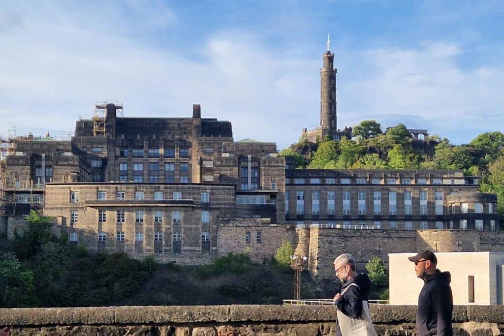 Calton Hill seen from the Old Town