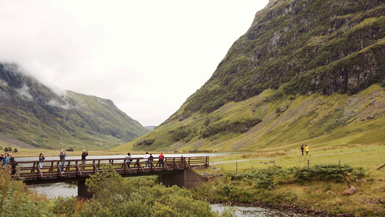 Scottish Highlands during Loch Ness tour