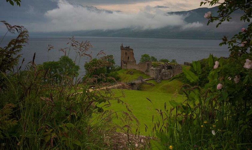 Urquhart Castle at dusk
