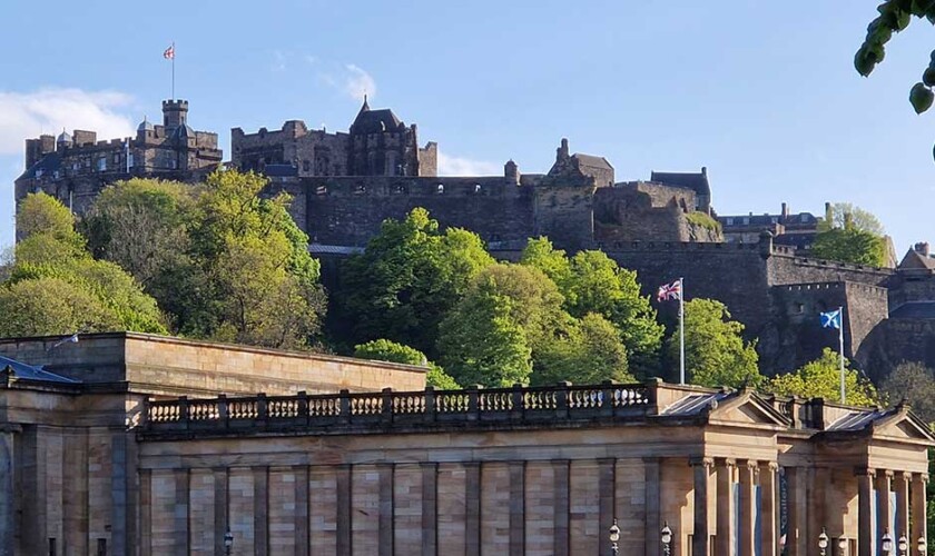 Edinburgh Castle and National Gallery of Scotland