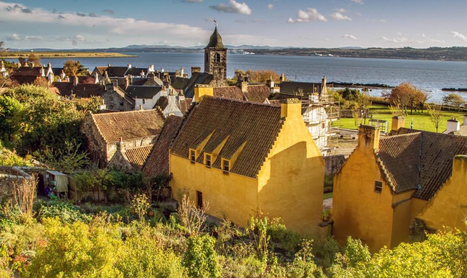 Beautiful Seaside View in Culross, Fife in Scotland Beautiful Seaside View in Culross