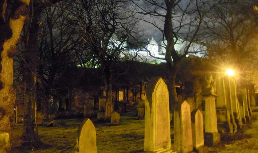 Edinburgh Castle from one of the cemeteries