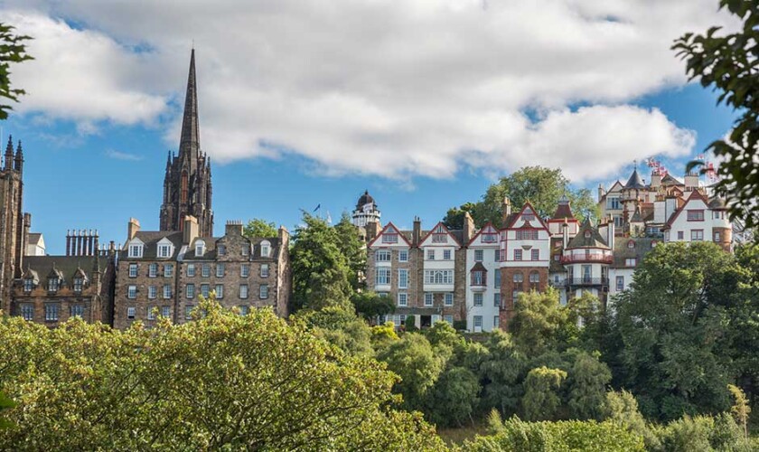 The Old Town seen from Edinburgh's New Town