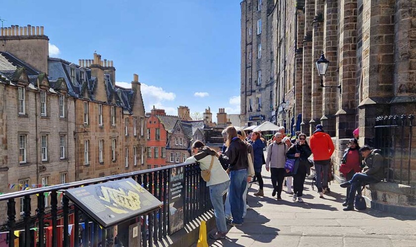 Victoria Terrace on the Edinburgh free tour