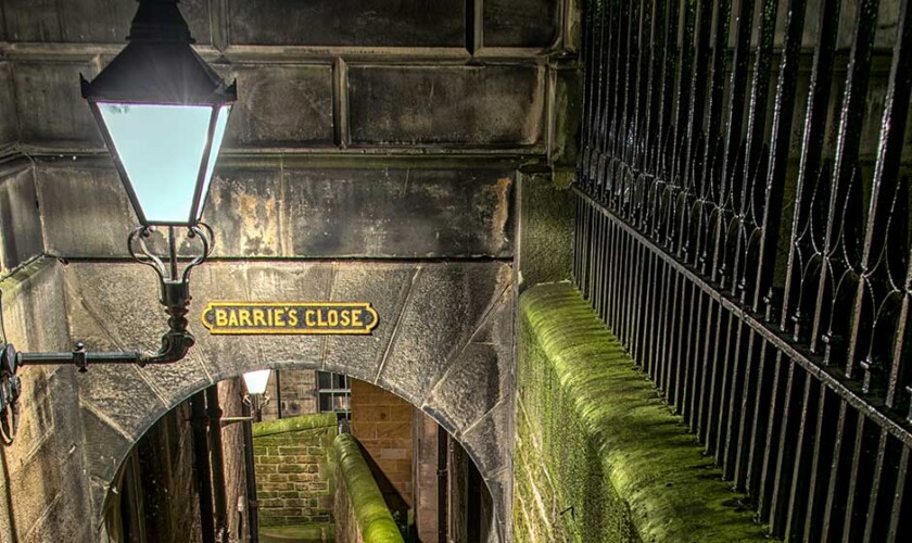 going down one of the alleys during the tour