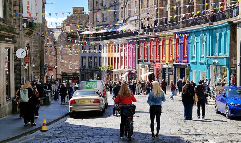 walking Victoria Terrace during the guided tour