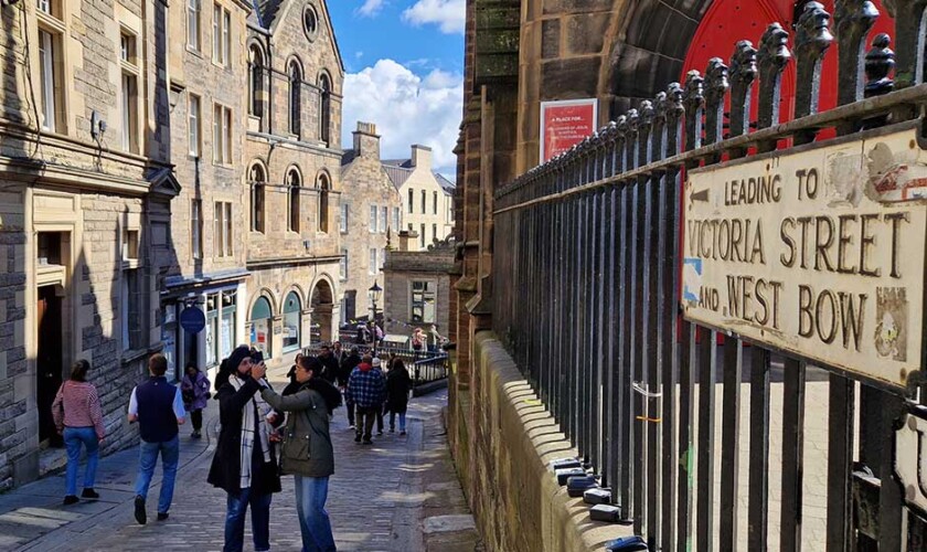 walking through Edinburgh's Old Town