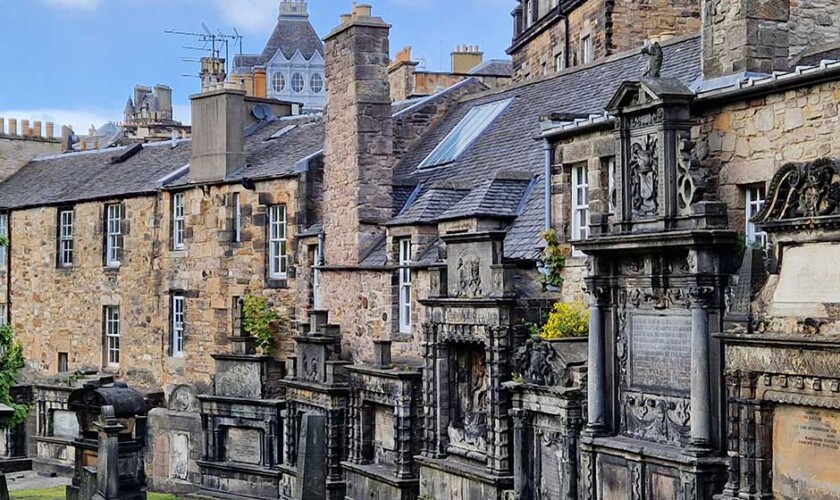Greyfriars cemetery on the Edinburgh free tour