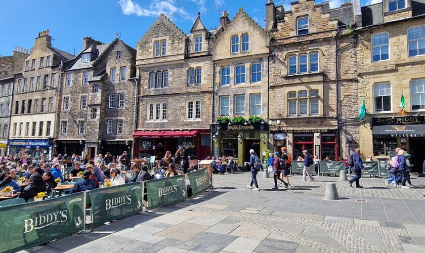Grassmarket on the Edinburgh guided tour