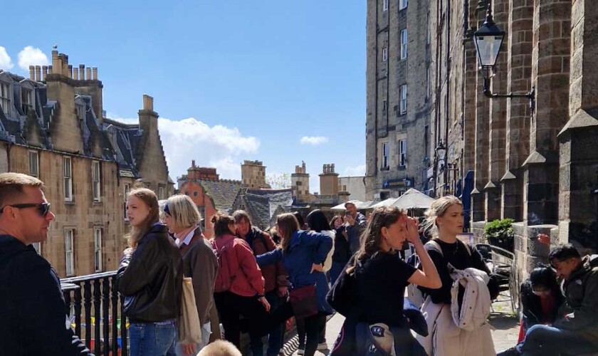 stop of the guided tour at Victoria Terrace