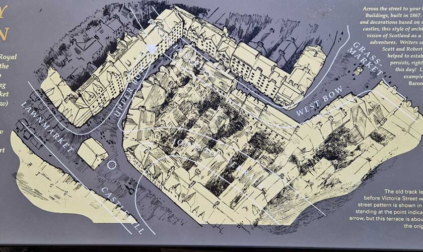 old map of Victoria Street Edinburgh