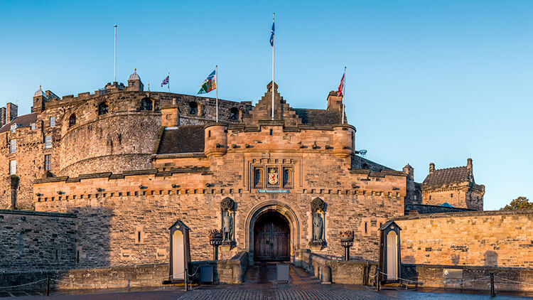 Edinburgh castle view from the esplanade
