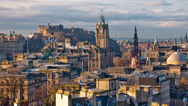 Edinburgh old town from Calton Hill