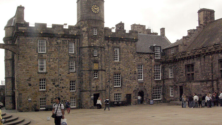 View inside of the Edinburgh castle