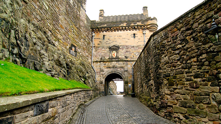 Portcullis entrance in Edinburgh castle