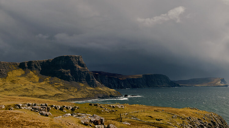 Different weather conditions in the same photo
