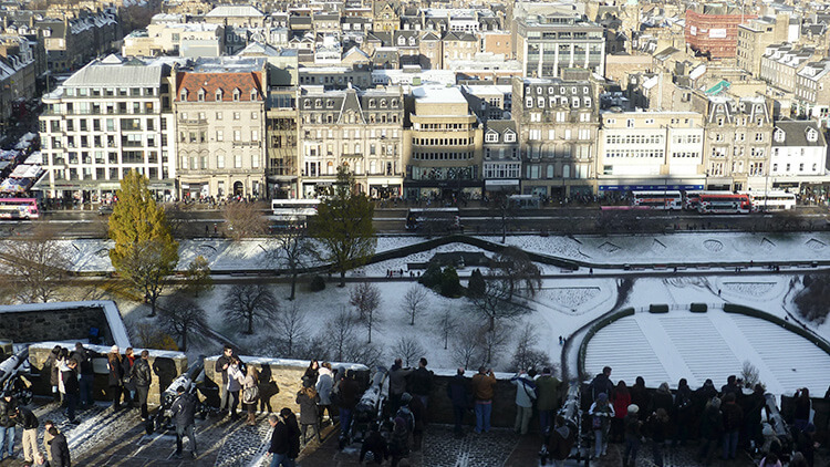 New town from Edinburgh Castle