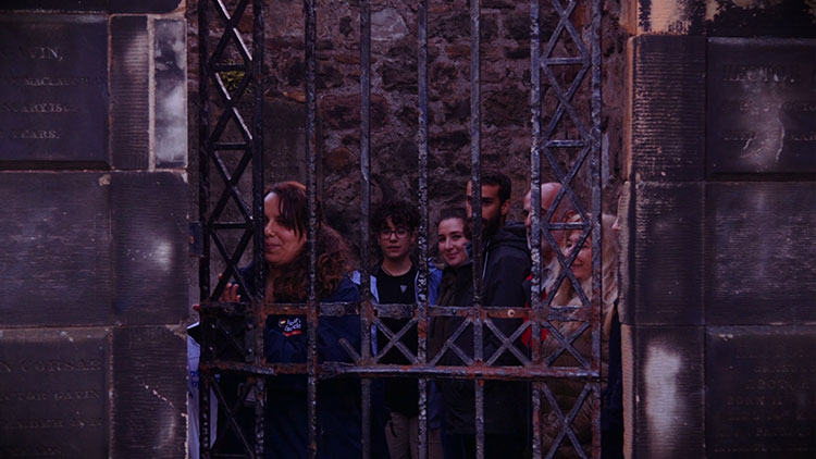 Graveyard during the tour