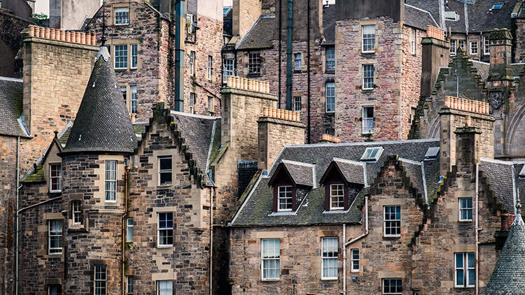 Old town in Edinburgh